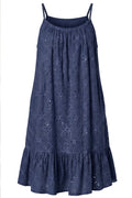 Safira Embroidery Strap Dress | Navy – nedsat