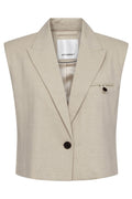Leena Linen Vest 40030 | Bone | Blazer fra Co'couture – nedsat