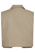 Leilacc Linen Crop Vest | Bisquit | Vest fra Co'Couture – nedsat