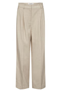 Leena Linen Pleat Pant 41063 | Bone | Bukser fra Co'couture – nedsat
