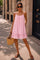 Safira Embroidery Strap Dress | Pink
