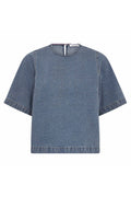 Lova Denim SS Blouse 45080 | Denim blue | Top fra Co'couture – nedsat