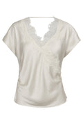 Iduncc Lace Ss Blouse | Off White | Skjorte fra Co'Couture – nedsat