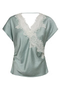 Iduncc Lace Ss Blouse | Mint | Skjorte fra Co'Couture – nedsat