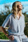 Lavisco Bluse 205596 | Star Off-White W. Navy Blazer | Bluse von Freequent