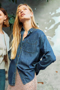Lisea Shirt 204825 | Dunkelblauer Denim | Shirt von Freequent – nedsat