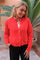 Fro O Neck Cardigan | Flamingo Red | Strik fra Liberté