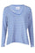 Ulla Ls Vneck Stripe Tshirt | Cobolt White Stripe | Bluse fra Liberté