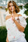 Stream Blouse 206178 | Brilliant White W. Coral Blush | Bluse fra Freequent