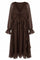Selene Flowy Dress With Ruffles | Brown