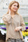 Olga Gestreifte Bluse | Latte | Hemd von Black Colour