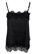 Evie Lace Strap Top | Black | Bluse fra Black Colour – nedsat