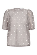 Dita Dot SS Blouse | Mink | Bluse fra Co'couture