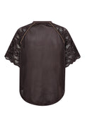 Trey Logo Lace Tee | Dark Brown | T-Shirt fra Co'couture