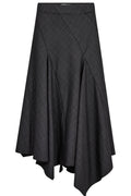 Eloracc Check Asym Skirt 500309 | Dark Grey | Co'couture – nedsat