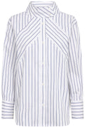 Somocc Stripe Funnel Neck Shirt 500372 | White | Co'couture – nedsat