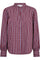 Reneecc Check V Shirt 500376 | Berry Red | Co'couture