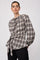 Chandlercc Check Tie Blouse 500380 | Bone | Co'couture