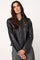 Phoebecc Leather Biker Jacket 500415 | Black | Co'couture