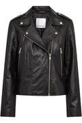 Phoebecc Leather Biker Jacket 500415 | Black | Co'couture – nedsat