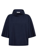 Gabiecc Pin Funnel Neck Blouse | Navy – nedsat