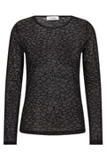 Clyracc Stone Mesh Blouse | Black