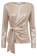 Margotcc Ls Tie Tee | Champagne