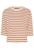 Brooklyn Tee | Beige/Rost | T-Shirt von Marta du Chateau – nedsat