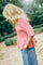 Thora SS O-Neck Frill Knit | Dusty Rose | Strik fra Mos Mosh