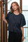 Aisa Dull Satin Blouse | Navy | Bluse fra Neo Noir