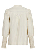 Camisa Stripe Blouse 162082 | Creme | Bluse fra Neo Noir – nedsat