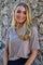 Ulla Ss Vneck Tshirt | Dark Sand | T-shirt fra Liberté