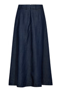 Anya Denim Pleat Skirt 34181 | Dark Denim | Nederdel fra Co'couture