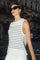 Aubin SL Streifen-Strickoberteil | Ecru | Stricken von Mos Mosh