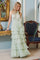 Marli Solid Chiffon Dress | Light Green | Kjole fra Neo Noir