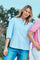 Rolly Blouse 205885 | Chambray Blue W Star Off-White | Bluse fra Freequent