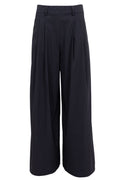 Davina Wideleg Pant | Sort | Black Colour – nedsat