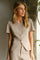 Jules Strukturbluse | Dunkeltaupe | Bluse von Neo Noir