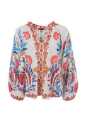 Peacock Blouse | Marsala Red | Skjorte fra Black Colour – nedsat