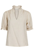 Odesa Leinenbluse | Sand | Bluse von Neo Noir