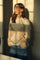 Inga Check Fluff Knit Blouse | Creme | Strik fra Neo Noir