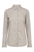 Mattie Flip Stripe Shirt | Safari | Skjorte fra Mos Mosh