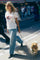 Romi Gethi O-SS Glam Tee | Ecru | T-Shirt fra Mos Mosh
