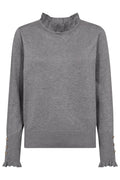 Katie Pullover 205095 | Medium Grey Mlg. | Strik fra Freequent – nedsat