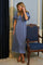 Illana Heavy Sateen Dress | Smoke Blue | Kjole fra Neo Noir