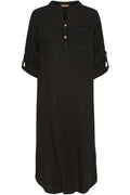 Marike Linen Dress | Black – nedsat