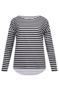 Alma Ls Top | Black Creme Stripe | Bluse fra Liberté – nedsat