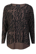 Alma Ls Top | Dark Brown Zebra | Bluse fra Liberté – nedsat