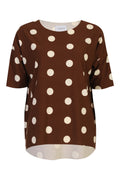 Alma Tshirt | Brown Creme Dot | Tshirt fra Liberté – nedsat