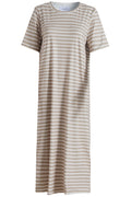 Alma Tshirt Dress | Sand Ivory Stripe | Kjole fra Liberté – nedsat